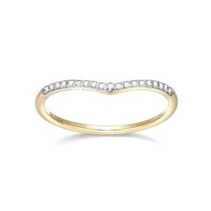 Charles Garnier Luxe 14kt Yellow Gold Diamond Chevron Ring