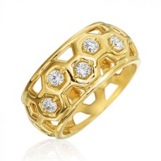 18kt Yellow Gold Gumuchian "B" Collection Diamond Dome Ring