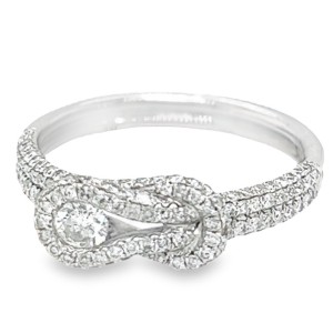 Estate 14kt White Gold Everlon Diamond Ring