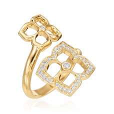 Gumuchian 18kt Yellow Gold "Lotus Fleur" Diamond Ring