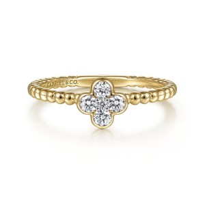 Gabriel & Co. 14kt Yellow Gold And Diamond"Bujukan" Ring