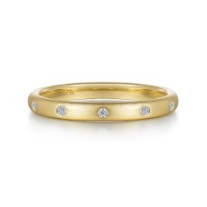 Gabriel & Co. 14kt Yellow Gold And Diamond Stackable Band Ring