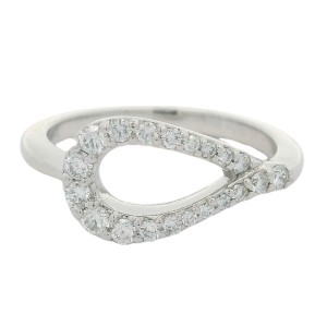 Forever Storm 14kt White Gold Diamond "loop" Ring
