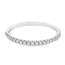 Estate 14kt White Gold Diamond Band Ring