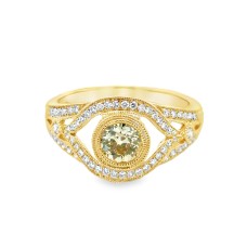 14kt Yellow Gold Vintage-inspired Diamond Ring