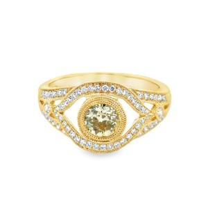 14kt Yellow Gold Vintage-inspired Diamond Ring