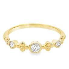 14kt Yellow Gold Diamond Stackable Band Ring