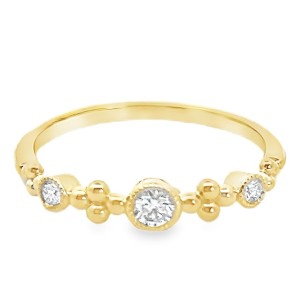 14kt Yellow Gold Diamond Stackable Band Ring