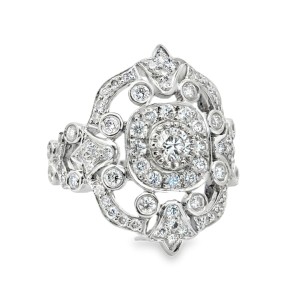 Estate 18kt White Gold Diamond Ring