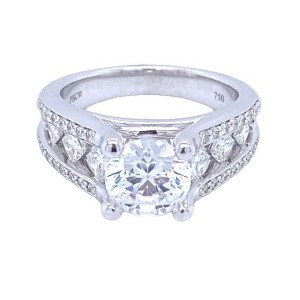 Peter Storm 18k White Gold Diamond Engagement Ring Mounting