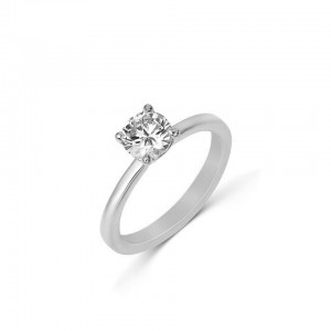 Fana 14kt White Gold Diamond Solitaire Style Engagement Ring Mounting