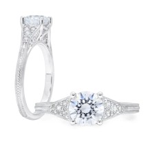 Peter Storm 14kt White Gold Diamond Engagement Ring Mounting