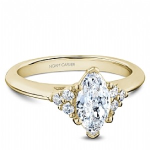 Noam Carver 14kt Yellow Gold Marquise Diamond Engagement Ring Mounting