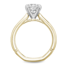 Noam Carver Atelier14kt Yellow Gold And Platinum Round Solitaire Engagement Ring Mounting