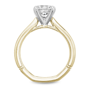 Noam Carver Atelier14kt Yellow Gold And Platinum Round Solitaire Engagement Ring Mounting