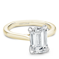 Noam Carver Atelier14kt Yellow Gold And Platinum Emerald-cut Solitaire Engagement Ring Mounting