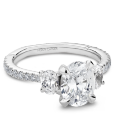 Noam Carver Atelier14kt White Gold Oval Diamond Three-stone Engagement Ring Mounting