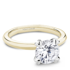 Noam Carver Atelier14kt Yellow Gold And Platinum Round Solitaire Engagement Ring Mounting