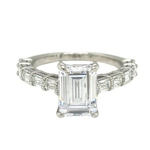 Peter Storm Platinum Diamond Halo Engagement Ring Mounting