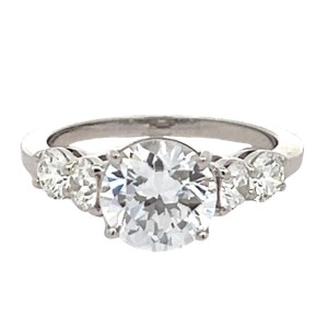 Gumuchian Platinum Round Diamonds Engagement Ring Mounting