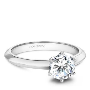 Noam Carver 14kt White Gold Solitaire Engagement Ring Mounting