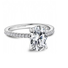 Noam Carver 14kt White Gold "hidden Halo" Oval Diamond Engagement Ring Mounting