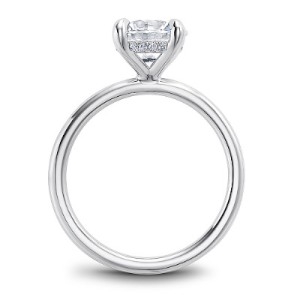 Noam Carver Platinum "Hidden Halo" Oval Diamond Engagement Ring Mounting