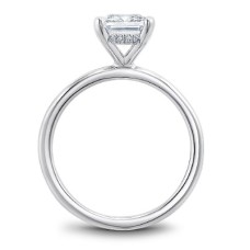 Noam Carver 14kt White Gold "Hidden Halo" Emerald-cut Diamond Engagement Ring Mounting