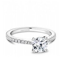 Noam Carver 14kt White Gold Accented Diamond Engagement Ring Mounting