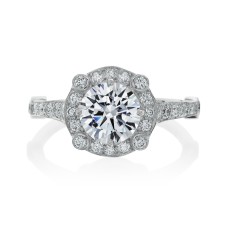 Gumuchian Platinum Diamond "Carousel" Engagement Ring Mounting