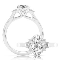 Peter Storm Platinum Oval Diamond Ring Mounting