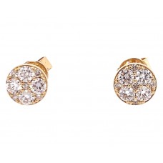 Gabriel & Co. 14kt Yellow Gold Diamond Cluster Earrings