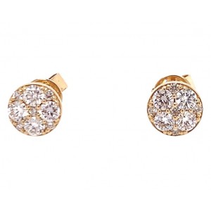 Gabriel & Co. 14kt Yellow Gold Diamond Cluster Earrings