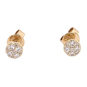 Gabriel & Co. 14kt Yellow  Gold Diamond Cluster Earrings