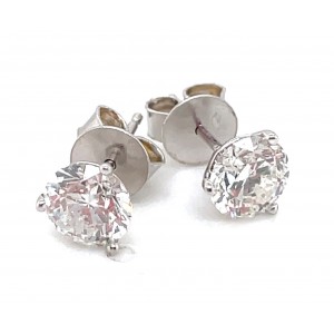 14kt White Gold 0.721 Carat Total Weight Diamond Stud Earrings