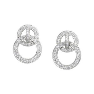 Gumuchian 18kt White Gold Diamond "Door Knocker" Earrings