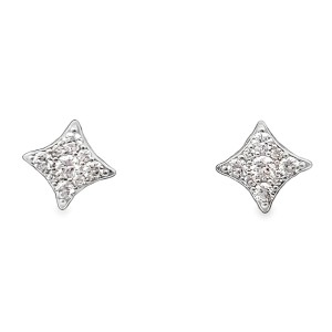 Vlora 14kt White Gold Diamond Star Earrings