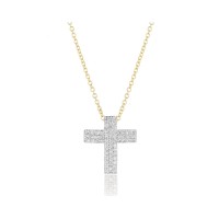 Phillips House 14kt Yellow Gold "Infinity Cross" Diamond Pendant Necklace