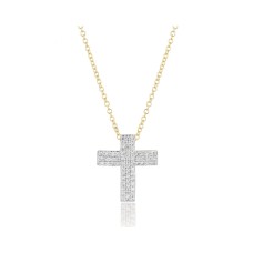 Phillips House 14kt Yellow Gold "Infinity Cross" Diamond Pendant Necklace Phillips House 14kt Yellow Gold "Infinity Cross" Diamond Pendant Necklace