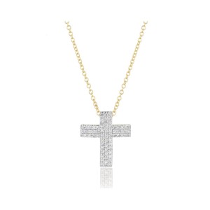 Phillips House 14kt Yellow Gold "Infinity Cross" Diamond Pendant Necklace