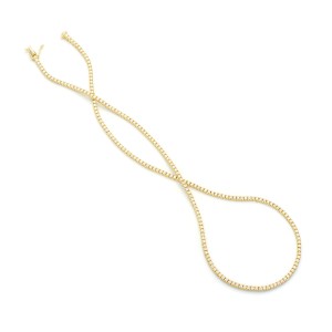 Facet Barcelona 14kt Yellow Gold 2.8ctw Diamond "tennis" Necklace