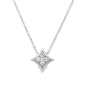 Vlora 14kt White Gold Diamond Star Necklace