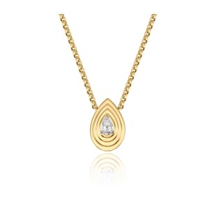 Phillips House 18kt Yellow Gold Teardrop Diamond Necklace