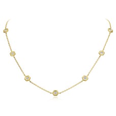 Gumuchian 18kt Yellow Gold And Diamond "Mini B" Necklace