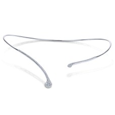 Gabriel & Co. 14kt White Gold Diamond Collar Necklace From The Lusso Collection