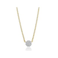 Phillips House 14kt Yellow Gold "Micro Infinity" Diamond Cluster Necklace