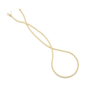 Facet Barcelona14kt Yellow Gold Diamond "tennis" Choker-length Necklace