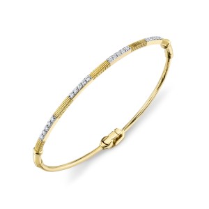 Sloane Street 18kt Yellow Gold Diamond Bangle Bracelet