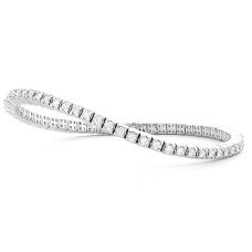 Facet Barcelona 14kt White Gold Diamond Stretch Bracelet