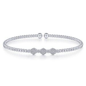 Gabriel & Co. 14kt White Gold And Diamond "Bujukan" Cuff Bracelet